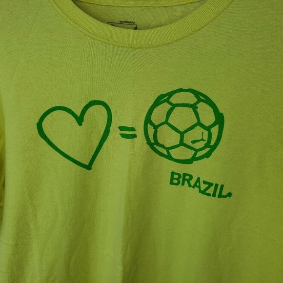 Puma Brazil Soccer Yellow Football T-Shirt - Picture 4 of 5